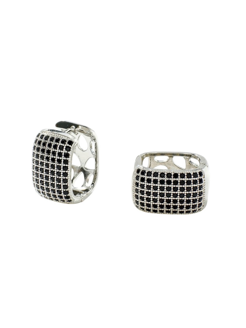 Pave CZ Rectangular Huggie Earrings NWT Pick 1